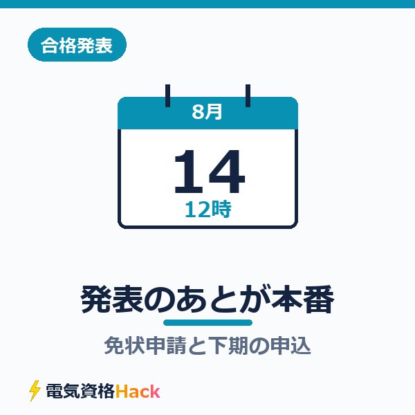 第二種電気工事士 上期技能の合格発表【8月14日12時】と発表後にやること