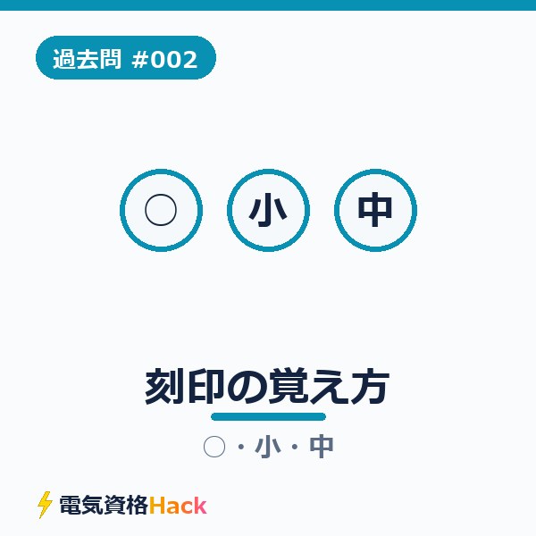 【過去問解説#002】リングスリーブ刻印の覚え方